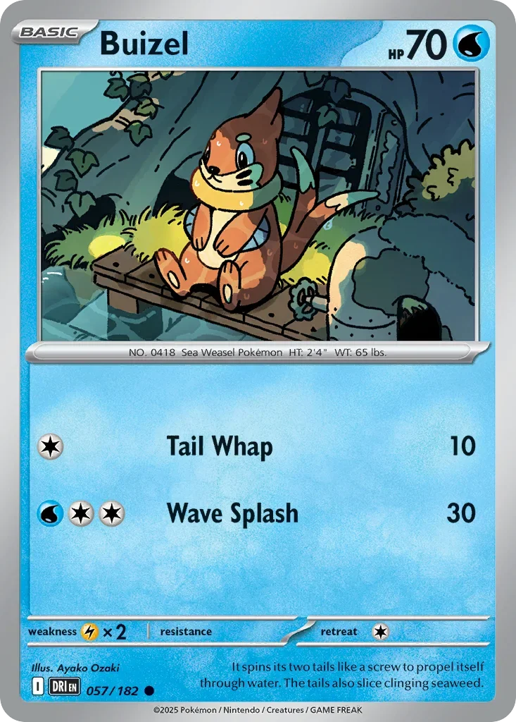 Buizel 57 Pokemon card from Destined Rivals set