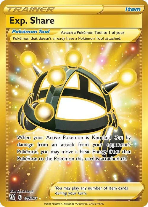 Exp. Share 180 Pokemon card from Battle Styles set