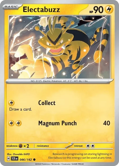 Electabuzz 46 Pokemon card from Stellar Crown set