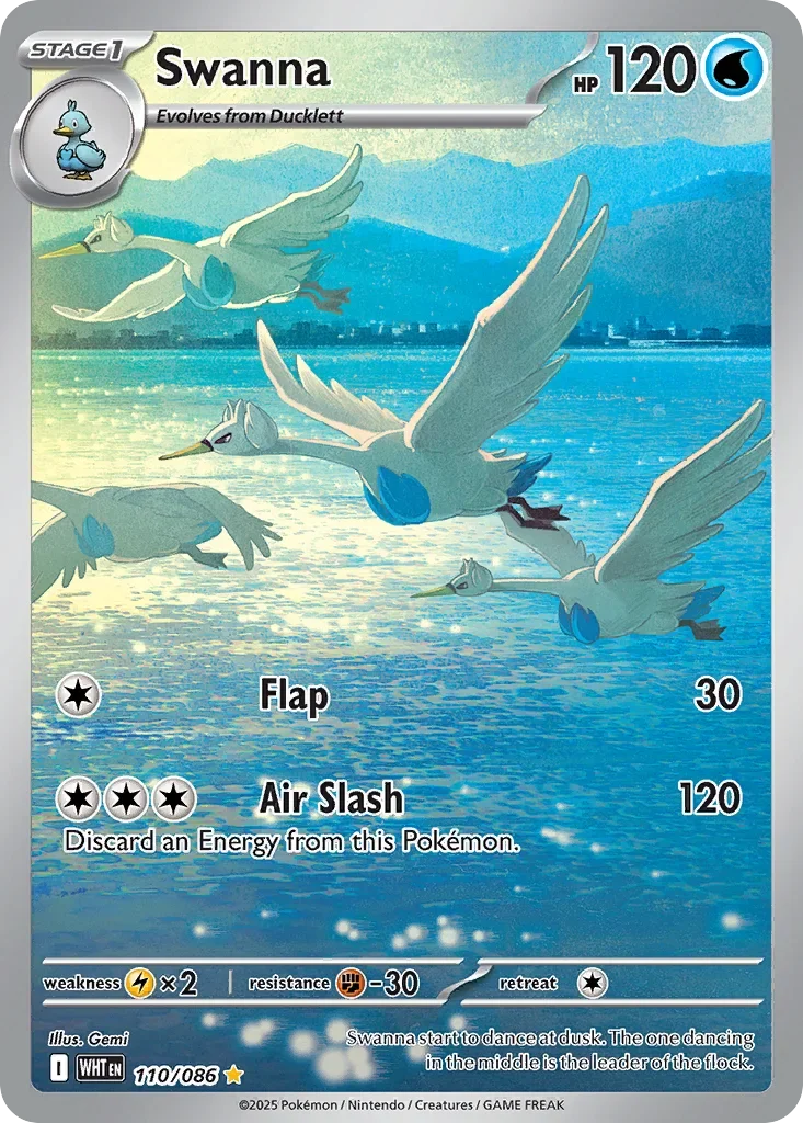 Swanna 110 Pokemon card from White Flare set