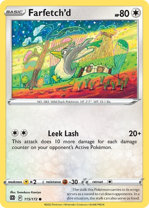 Farfetch'd 115 Pokemon card from Brilliant Stars set