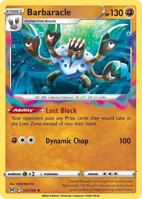 107/196 from Lost Origin Holo Rare Pokemon Card