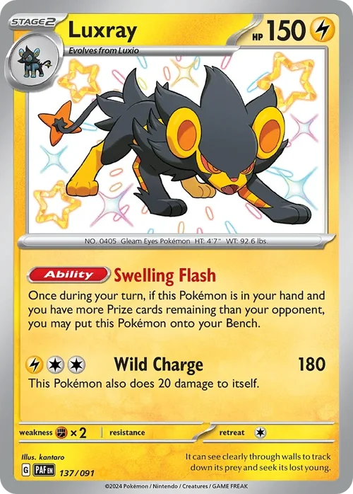 Luxray 137 Pokemon card from Paldean Fates set