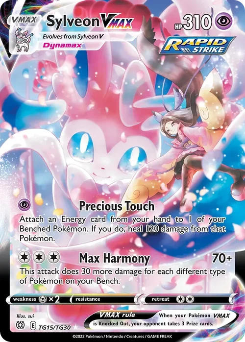 Sylveon VMAX 015 Pokemon card from Brilliant Stars set
