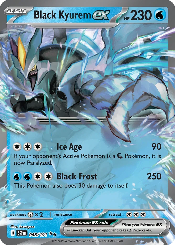 Black Kyurem ex 048/167 Pokemon card from Surging Sparks set