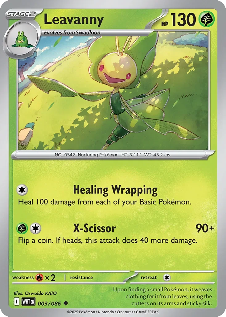 Leavanny 3 Pokemon card from White Flare set