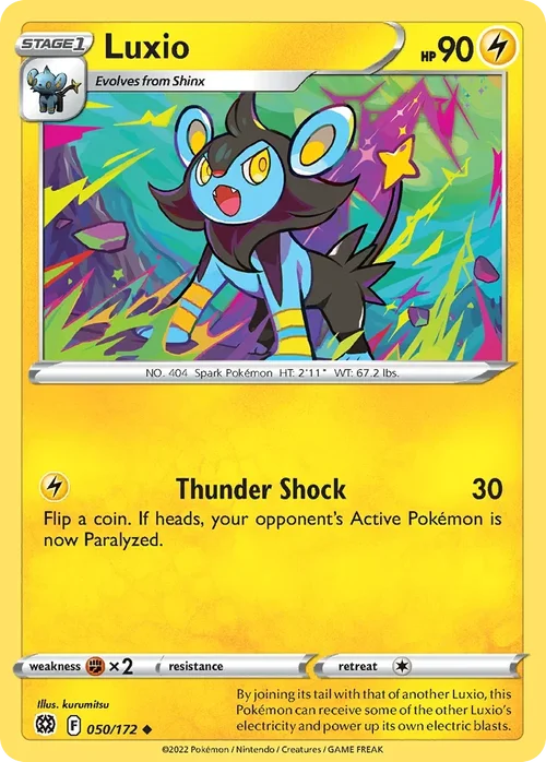 Luxio 050 Pokemon card from Brilliant Stars set