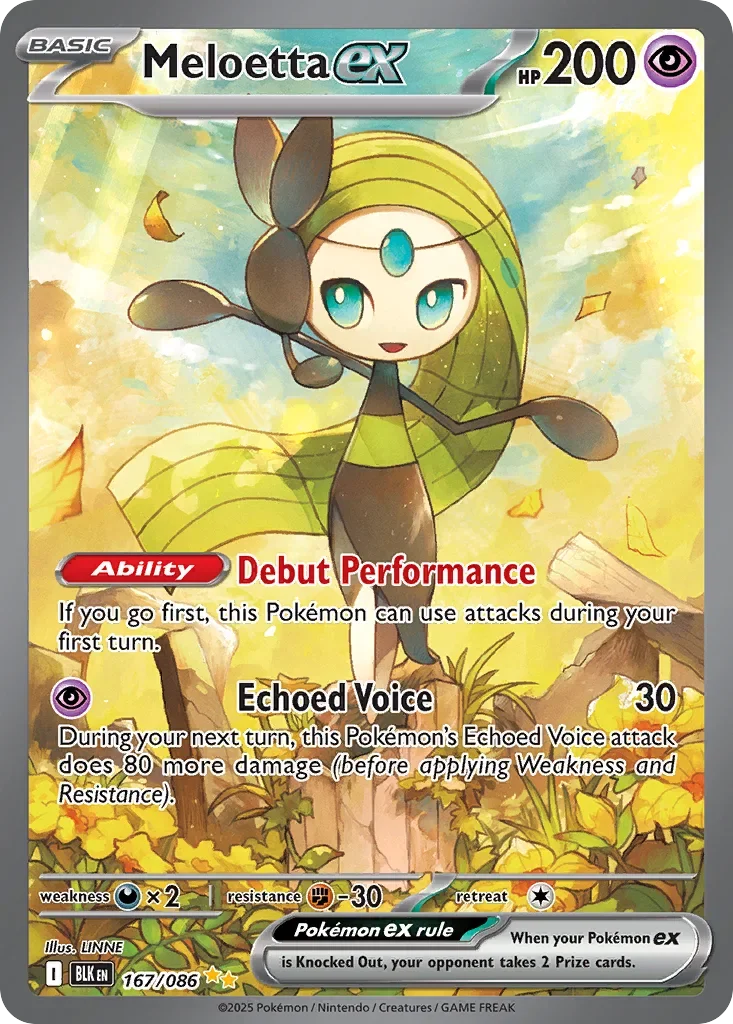 Meloetta ex 167 Pokémon card - Special Illustration Rare