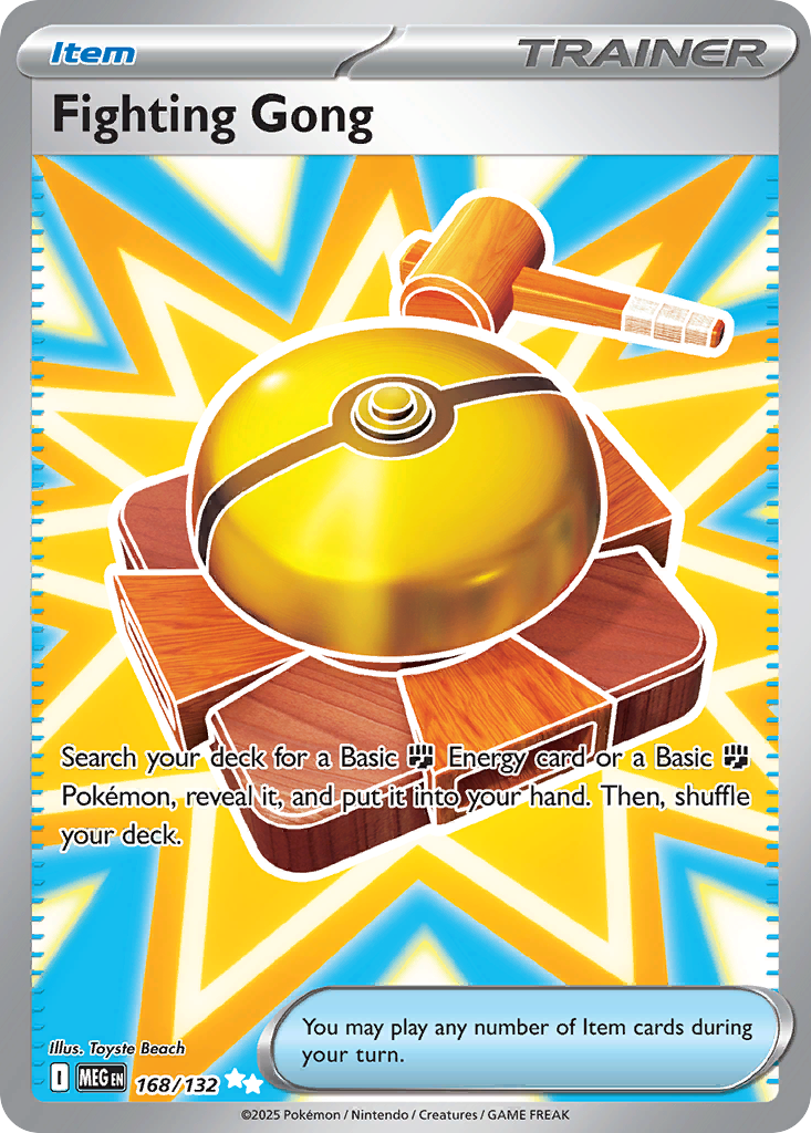 Fighting Gong 168 Pokemon card from Mega Evolution set