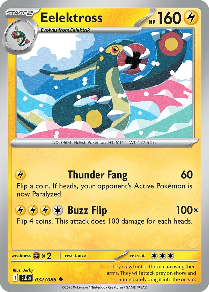Eelektross 32 Pokémon card - Uncommon