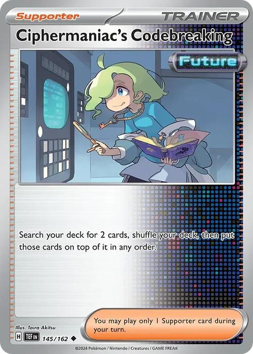Ciphermaniac's Codebreaking 145 Pokemon card from Temporal Forces set