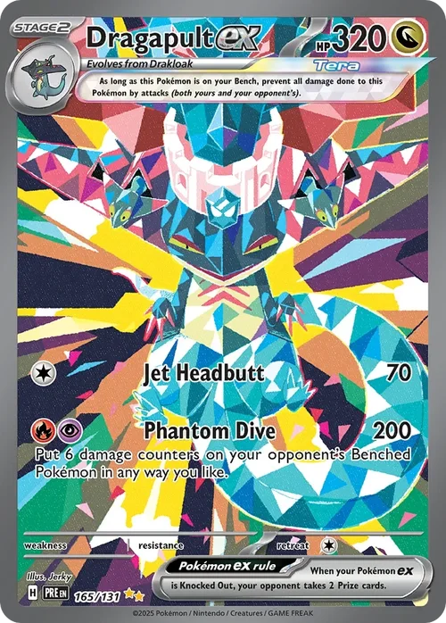 Dragapult ex 165 Pokemon card from Prismatic Evolutions set