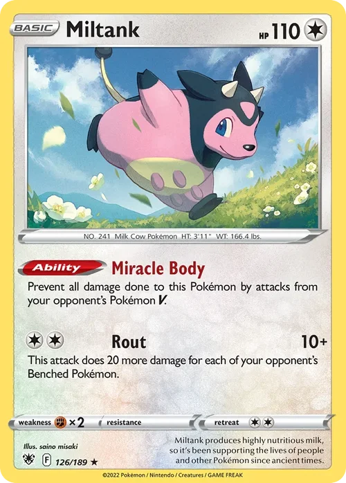 Miltank 126 Pokémon card from Astral Radiance set