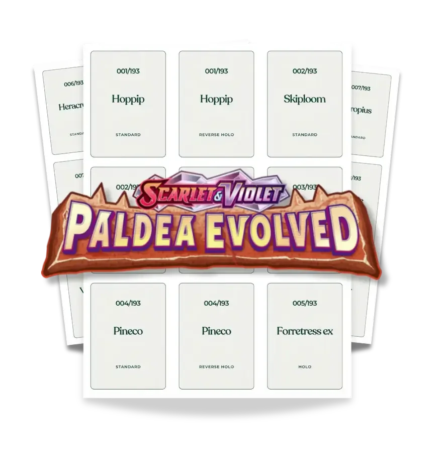 Paldea Evolved Binder Placeholders