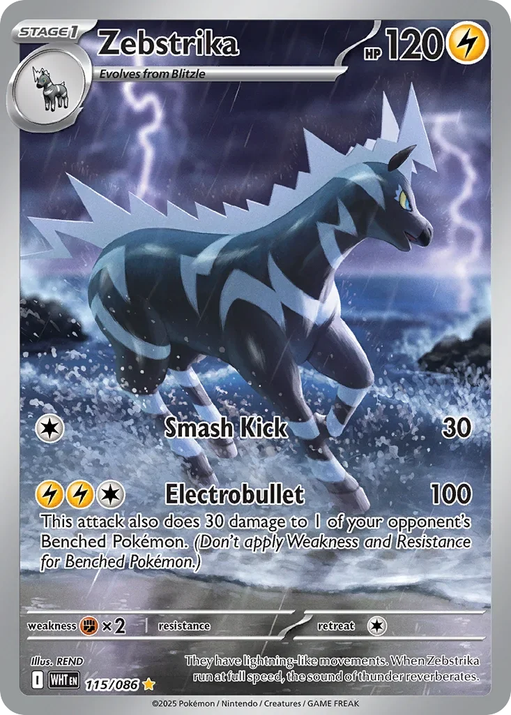 Zebstrika 115 Pokemon card from White Flare set