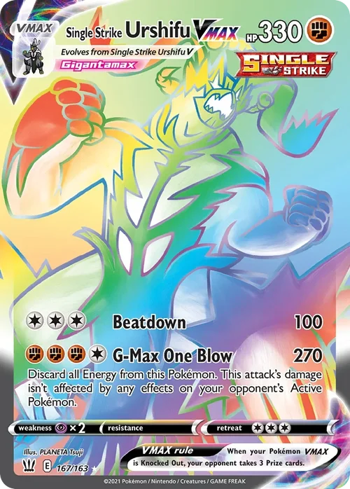 167/163 from Battle Styles Rainbow Rare Pokemon Card