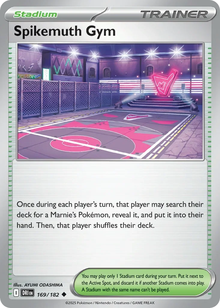 Spikemuth Gym 169 Pokemon card from Destined Rivals set