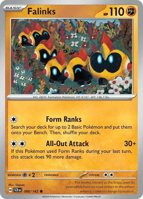 Falinks 88 Pokemon card from Stellar Crown set