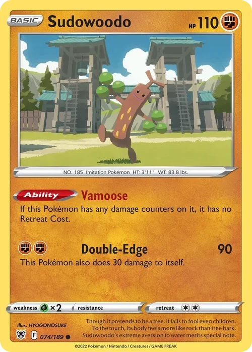 Sudowoodo 074 Pokémon card from Astral Radiance set