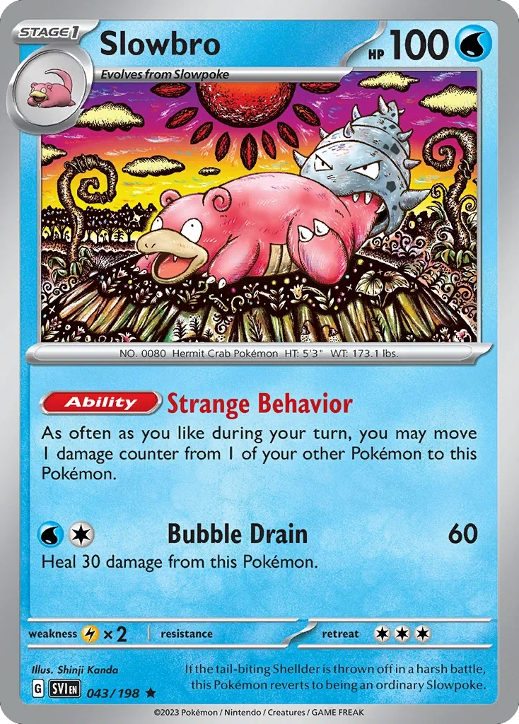 Slowbro 43 Pokemon card from Scarlet & Violet set