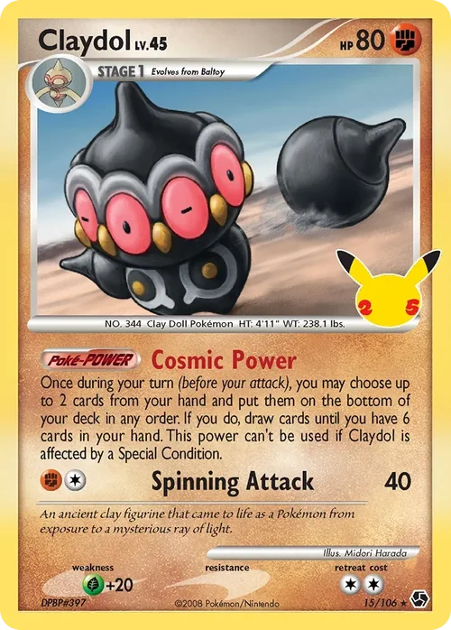Claydol 15 Pokemon card from Celebrations set
