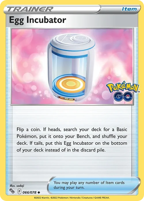 Egg Incubator 66 Pokemon card from Pokemon GO set