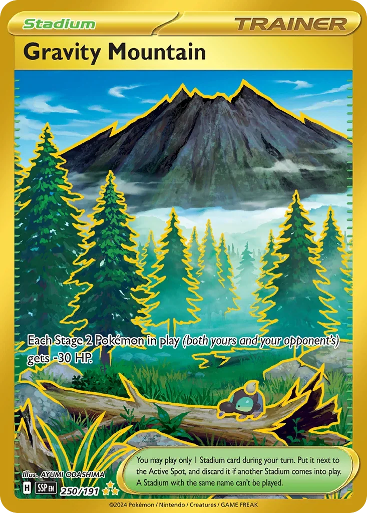 Gravity Mountain 250/167 Pokemon card from Surging Sparks set