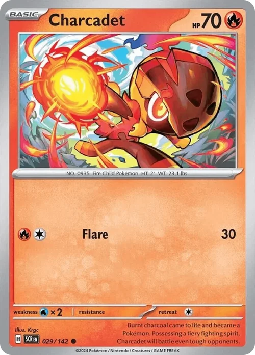Charcadet 29 Pokemon card from Stellar Crown set