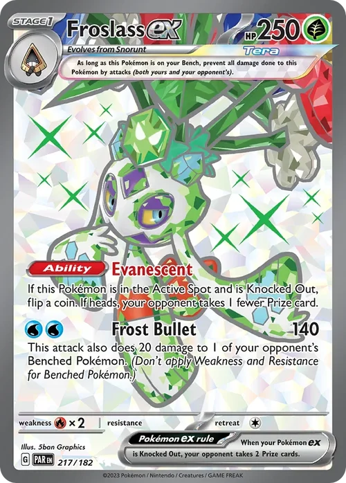 Froslass ex 217 Pokemon card from Paradox Rift set