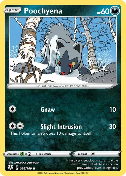 Poochyena 095 Pokémon card from Astral Radiance set