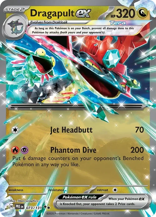 Dragapult ex 73 Pokemon card from Prismatic Evolutions set