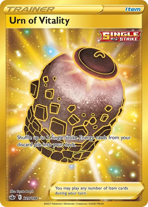 Urn of Vitality 229 Pokemon card from Chilling Reign set