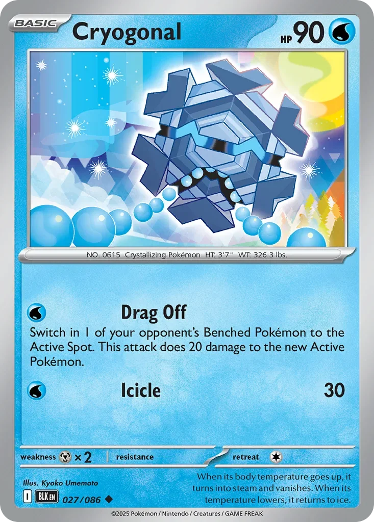 Cryogonal 27 Pokémon card - Uncommon