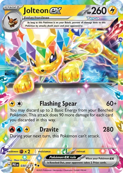 Jolteon ex 30 Pokemon card from Prismatic Evolutions set