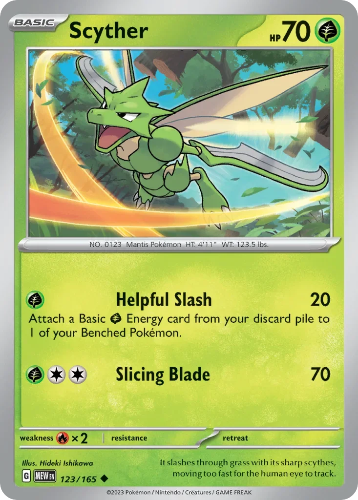 Scyther 123 Pokémon card
