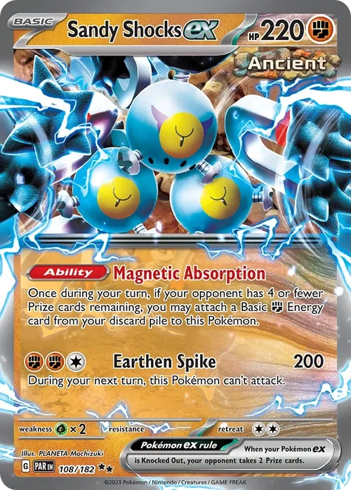 Sandy Shocks ex 108 Pokemon card from Paradox Rift set