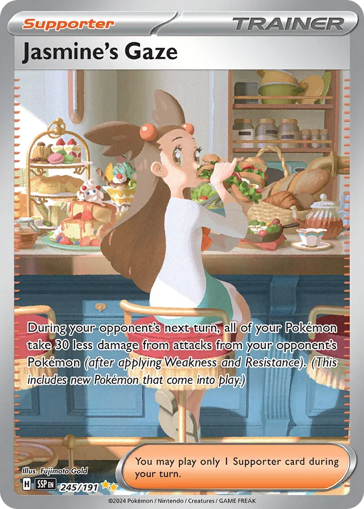 Jasmine%27s Gaze 245/167 Pokemon card from Surging Sparks set