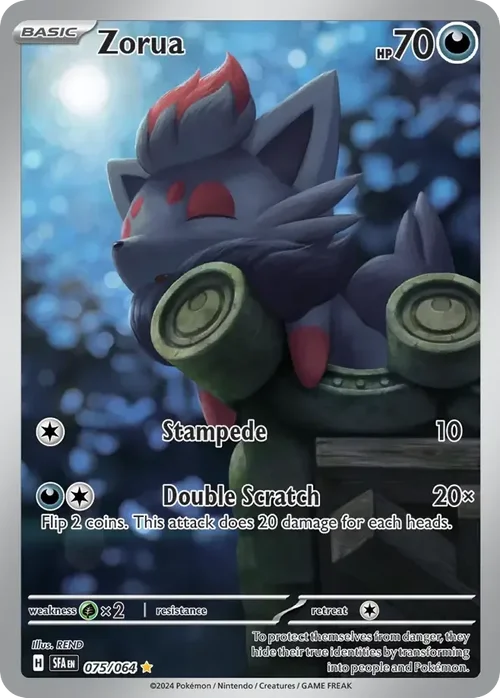 Zorua 75 Pokemon card from Shrouded Fable set