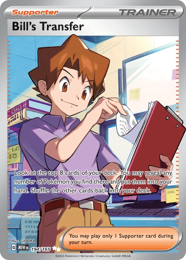 Bill's Transfer 194 Pokémon card