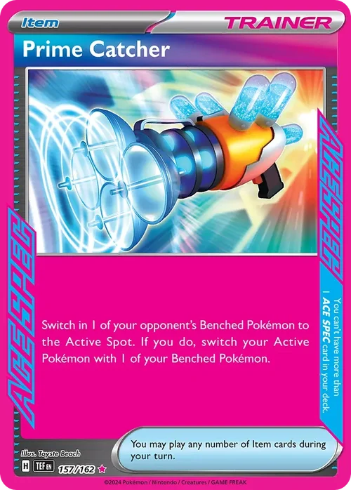 Prime Catcher 157 Pokemon card from Temporal Forces set