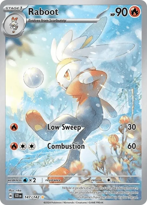 Raboot 147 Pokemon card from Stellar Crown set