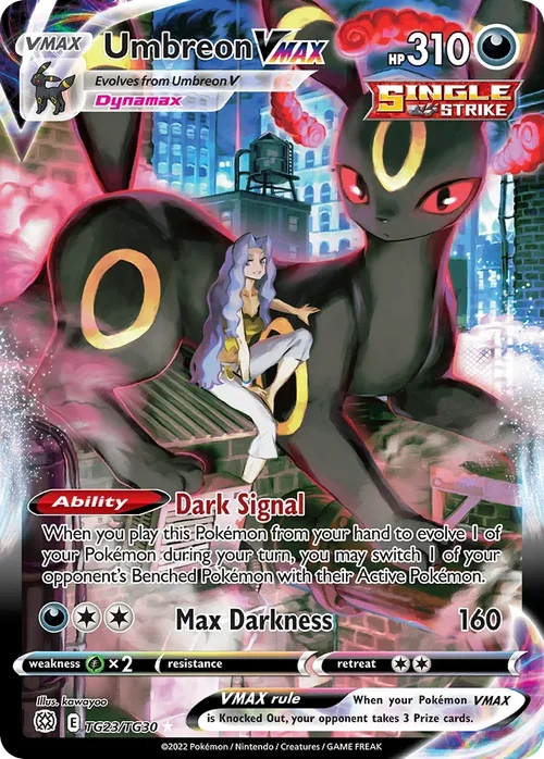 Umbreon VMAX 023 Pokemon card from Brilliant Stars set
