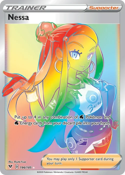 Nessa 196 Pokemon card from Vivid Voltage set