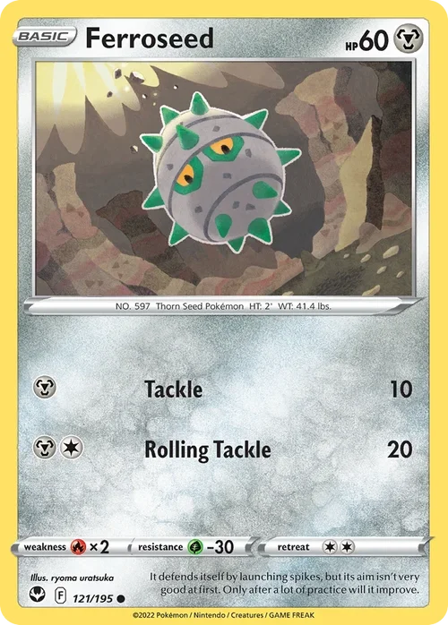 Ferroseed 121 Pokemon card from Silver Tempest set