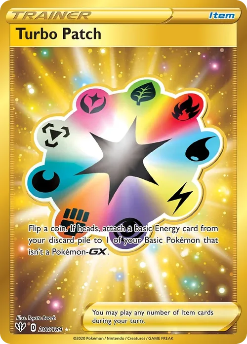 Turbo Patch 200 Pokemon card from Darkness Ablaze set
