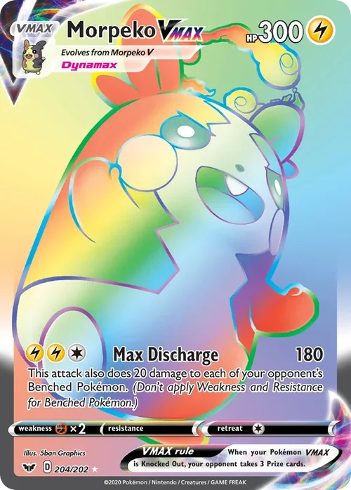 204/202 from Sword & Shield Rainbow Rare Pokemon Card