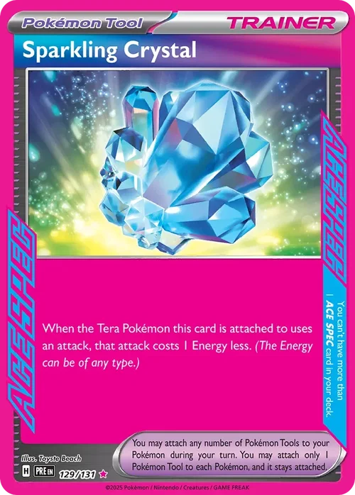Sparkling Crystal 129 Pokemon card from Prismatic Evolutions set