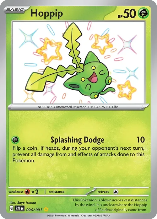 Hoppip 96 Pokemon card from Paldean Fates set