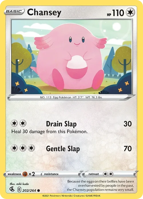 Chansey 202 Pokemon card from Fusion Strike set