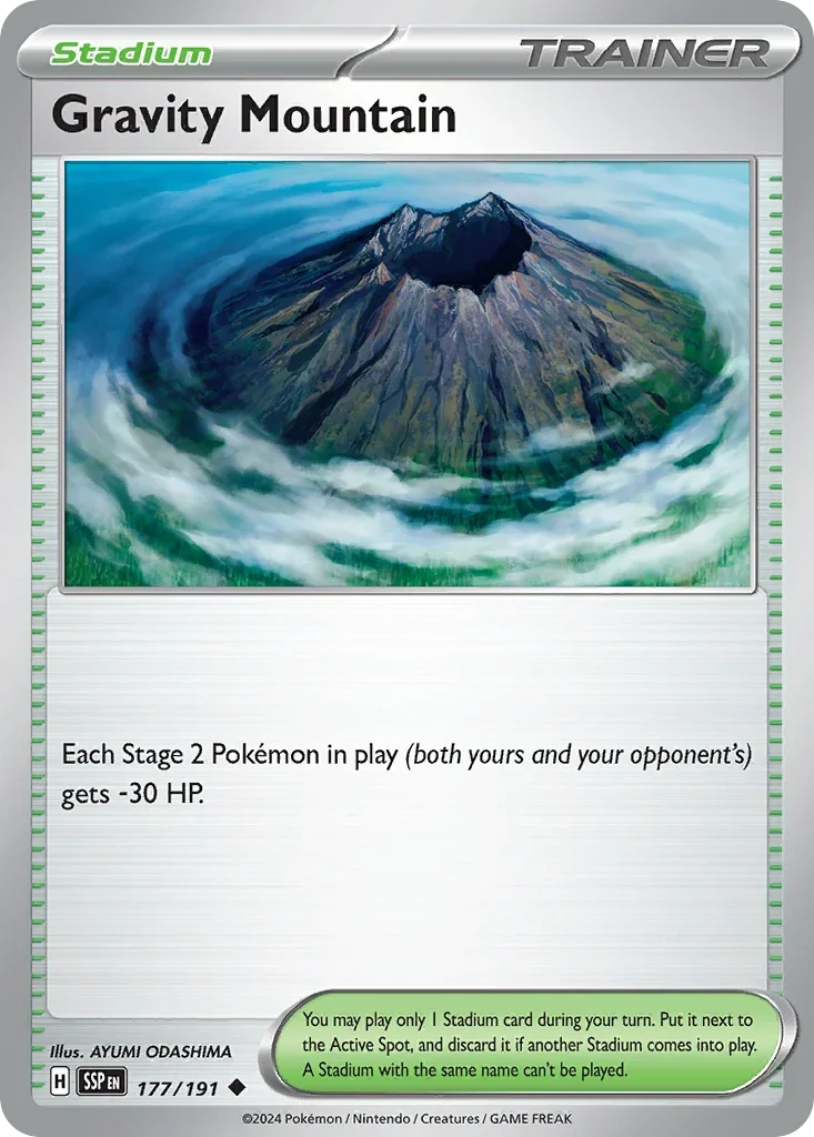 Gravity Mountain 177/167 Pokemon card from Surging Sparks set
